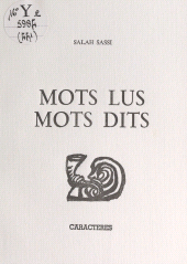 E-book, Mots lus, mots dits, Caractères (réédition numérique FeniXX)