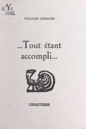 E-book, Tout étant accompli..., Caractères (réédition numérique FeniXX)