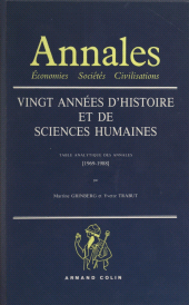 E-book, Vingt années d'histoire et de sciences humaines : Table analytique des "Annales", 1969-1988, Armand Colin (réédition numérique FeniXX)