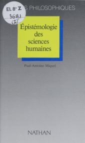 E-book, Épistémologie des sciences humaines, Nathan (réédition numérique FeniXX)