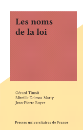 E-book, Les noms de la loi, Presses universitaires de France (réédition numérique FeniXX)