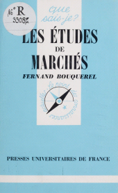 E-book, Les Études de marchés, Presses universitaires de France (réédition numérique FeniXX)