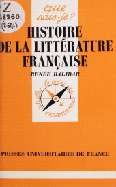 E-book, Histoire de la littérature française, Presses universitaires de France (réédition numérique FeniXX)