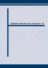 E-book, Systems with Fast Ionic Transport - III, Trans Tech Publications Ltd