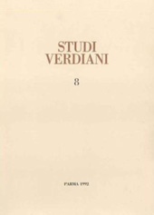 Fascicule, Studi Verdiani : 8, 1992, Istituto nazionale di studi verdiani