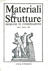 Fascicolo, Materiali e strutture : problemi di conservazione : II, 2, 1992, "L'Erma" di Bretschneider