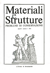 Heft, Materiali e strutture : problemi di conservazione : II, 3, 1992, "L'Erma" di Bretschneider