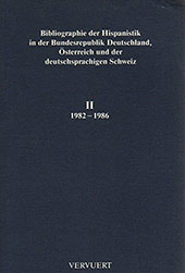 E-book, Bibliographie der Hispanistik in der Bundesrepublik Deutschland, Österreich und der deutschsprachigen Schweiz, Iberoamericana  ; Vervuert