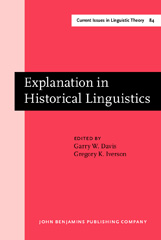 E-book, Explanation in Historical Linguistics, John Benjamins Publishing Company