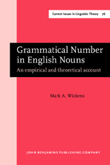 E-book, Grammatical Number in English Nouns, Wickens, Mark A., John Benjamins Publishing Company