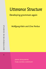 E-book, Utterance Structure, Klein, Wolfgang, John Benjamins Publishing Company
