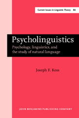 E-book, Psycholinguistics, John Benjamins Publishing Company