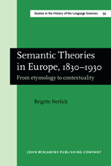 E-book, Semantic Theories in Europe, 1830-1930, John Benjamins Publishing Company