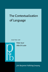 eBook, The Contextualization of Language, John Benjamins Publishing Company
