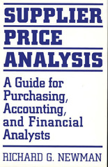 E-book, Supplier Price Analysis, Newman, Richard, Bloomsbury Publishing