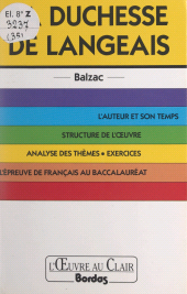 E-book, La duchesse de Langeais, Balzac, Bordas (réédition numérique FeniXX)
