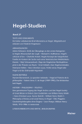 E-book, Hegel-Studien Band 27, Felix Meiner Verlag