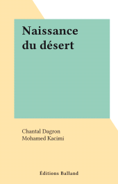 E-book, Naissance du désert, FeniXX