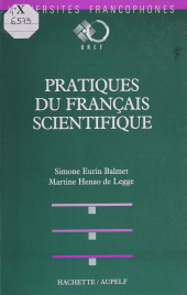 E-book, Pratiques du français scientifiques : L'enseignement du français à des fins de communication scientifique, Hachette (réédition numérique FeniXX)