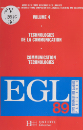 E-book, Actes des États généraux des langues (4). Technologies de la communication : Paris, 26-29 avril 1989. Textes en français, en anglais et en allemand, Hachette (réédition numérique FeniXX)