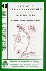 E-book, Catalogue des plantes vasculaires du Burkina Faso, Lebrun, Jean-Pierre, Cirad