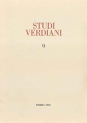 Fascicolo, Studi Verdiani : 9, 1993, Istituto nazionale di studi verdiani