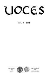 Heft, Voces : revista de estudios de lexicología latina y antigüedad tardía : 4, 1993, Ediciones Universidad de Salamanca