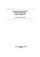 eBook, Aspetti dell'opera italiana fra Sette e Ottocento : Mayr e Zingarelli, Libreria musicale italiana