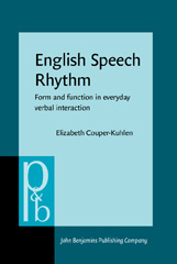 E-book, English Speech Rhythm, Couper-Kuhlen, Elizabeth, John Benjamins Publishing Company