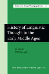 eBook, History of Linguistic Thought in the Early Middle Ages, John Benjamins Publishing Company