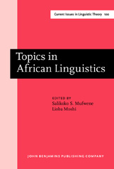 E-book, Topics in African Linguistics, John Benjamins Publishing Company