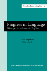 E-book, Progress in Language, Jespersen, Otto, John Benjamins Publishing Company