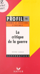 E-book, La critique de la guerre, Hatier (réédition numérique FeniXX)
