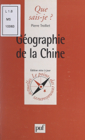 E-book, Géographie de la Chine, Presses universitaires de France (réédition numérique FeniXX)