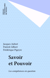 E-book, Savoir et Pouvoir : Les compétences en question, Presses universitaires de France (réédition numérique FeniXX)