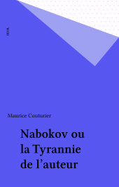 E-book, Nabokov ou la Tyrannie de l'auteur, Seuil (réédition numérique FeniXX)