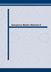 eBook, Amorphous Metallic Materials III, Trans Tech Publications Ltd