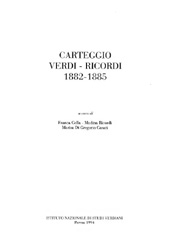 eBook, Carteggio Verdi-Ricordi : 1882-1885, Verdi, Giuseppe, 1813-1901, Istituto nazionale di studi verdiani