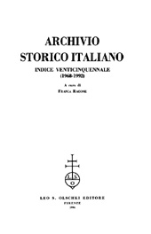 E-book, Archivio storico italiano : indice venticinquennale : 1968-1992, L.S. Olschki