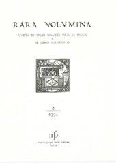 Fascicolo, Rara volumina : rivista di studi sull'editoria di pregio e il libro illustrato : 2, 1994, M. Pacini Fazzi