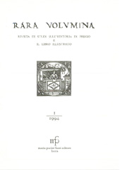 Fascículo, Rara volumina : rivista di studi sull'editoria di pregio e il libro illustrato : 1, 1994, M. Pacini Fazzi
