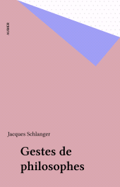 E-book, Gestes de philosophes, Aubier (réédition numérique FeniXX)