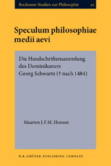 eBook, Speculum philosophiae medii aevi, John Benjamins Publishing Company