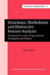 eBook, Invariance, Markedness and Distinctive Feature Analysis, John Benjamins Publishing Company
