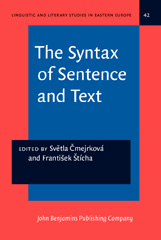 eBook, The Syntax of Sentence and Text, John Benjamins Publishing Company