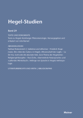 E-book, Hegel-Studien Band 29, Felix Meiner Verlag
