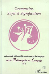 E-book, Grammaire, sujet et signification : Série Philosophie et Langage, L'Harmattan