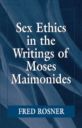 E-book, Sex Ethics in the Writings of Moses Maimonides, Jason Aronson, Inc