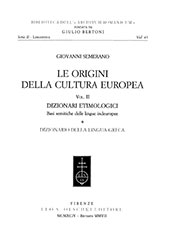 E-book, Le origini della cultura europea, Semerano, Giovanni, L.S. Olschki