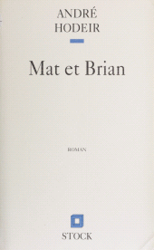 E-book, Mat et Brian, Stock (réédition numérique FeniXX)